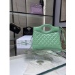 Dettagli perfetti Shiny Lambskin 31 Mini Shopping Bag AS4133 Verde