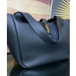 Dettagli perfetti YSL Saint Laurent Bea Tote In Pelle Granulata Nero