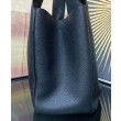 Dettagli perfetti YSL Saint Laurent Bea Tote In Pelle Granulata Nero