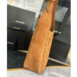 Dettagli perfetti YSL Saint Laurent Le 5 A 7 Supple Small In Pelle Scamosciata Caffè