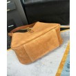 Dettagli perfetti YSL Saint Laurent Le 5 A 7 Supple Small In Pelle Scamosciata Caffè
