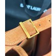 Dettagli perfetti YSL Saint Laurent Le 5 A 7 Supple Small In Pelle Scamosciata Caffè