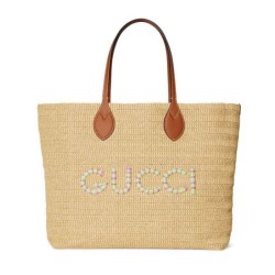 Gucci Borse Imitazioni media effetto paglia 779666 Albicocca