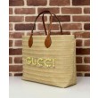 Gucci Borse Imitazioni media effetto paglia 779666 Albicocca