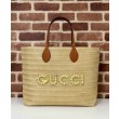 Gucci Borse Imitazioni media effetto paglia 779666 Albicocca