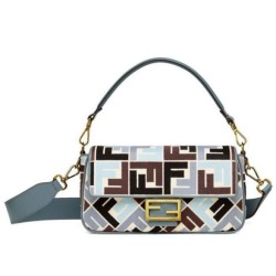Replica Perfette Borse  Baguette Fendi 8BR600 Blu imitazioni