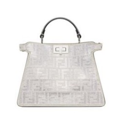 Replica Perfette Fendi Peekaboo ISeeU Piccolo 8BN327 Argento imitazioni