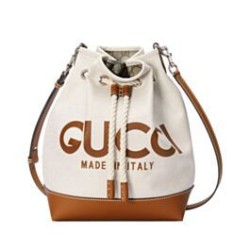 Borsa a tracolla piccola Gucci con stampa Gucci 772856 Caffè