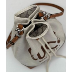 Borsa a tracolla piccola Gucci con stampa Gucci 772856 Caffè