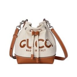Borsa Replica 1:1 a tracolla mini Gucci con stampa Gucci 777166 Caffè