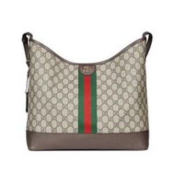 Replica Perfette Borse Imitazioni a tracolla media Gucci Ophidia GG 781392 Caffè scuro imitazioni