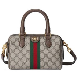 Replica Perfette Borse  Gucci Ophidia Gg mini con manico superiore 772053 Caffè scuro imitazioni