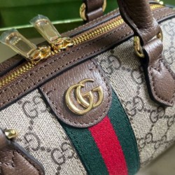Borse Replica Gucci Ophidia Gg mini con manico superiore 772053 Caffè scuro qualità specchio Replica Perfette Borse Gucci Ophidia Gg mini con manico superiore 772053 Caffè scuro imitazioni