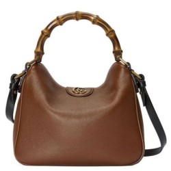 Replica Perfette Borsa a tracolla piccola Gucci Diana in bambù Caffè imitazioni