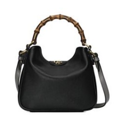 Replica Perfette Imitazione Gucci Diana piccola tracolla in bambù borsa Nero imitazioni