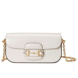 Replica Perfette Borsa a tracolla piccola Gucci Horsebit 1955 735178 Crema imitazioni