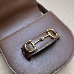Dettagli perfetti Borsa mini arrotondata Gucci Horsebit 1955 760191 Caffè Replica qualità specchio Replica Perfette Dettagli perfetti Borsa mini arrotondata Gucci Horsebit 1955 760191 Caffè imitazioni