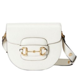 Replica Perfette Borse  mini arrotondata Gucci Horsebit 1955 760191 Crema imitazioni