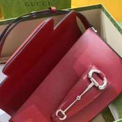 Borsa a tracolla Gucci Horsebit 1955 764155 Rosso Replica qualità specchio Replica Perfette Borsa a tracolla Gucci Horsebit 1955 764155 Rosso imitazioni