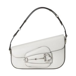 Dettagli perfetti Borse Imitazioni a tracolla Gucci Horsebit 1955 764155 Bianco