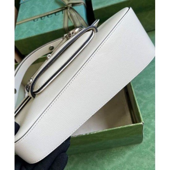 Dettagli perfetti Borse Imitazioni a tracolla Gucci Horsebit 1955 764155 Bianco Replica qualità specchio Replica Perfette Dettagli perfetti Borse Imitazioni a tracolla Gucci Horsebit 1955 764155 Bianco imitazioni