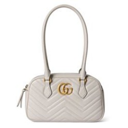 Borsa piccola con manico superiore Gucci GG Marmont 795199 Grigio chiaro