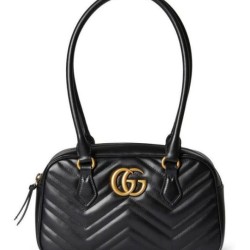 Replica Perfette Borse Firmate  piccola con manico superiore Gucci GG Marmont 795199 Nera imitazioni
