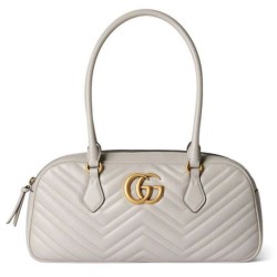 Replica Perfette Borse Firmate  media con manico superiore Gucci GG Marmont 795218 Grigio chiaro imitazioni