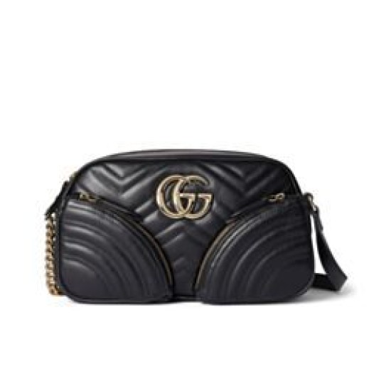 Borsa a tracolla Gucci GG Marmont piccola 798715 Nero Replica qualità specchio Replica Perfette Borsa a tracolla Gucci GG Marmont piccola 798715 Nero imitazioni