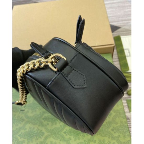 Borsa a tracolla Gucci GG Marmont piccola 798715 Nero Replica qualità specchio Replica Perfette Borsa a tracolla Gucci GG Marmont piccola 798715 Nero imitazioni