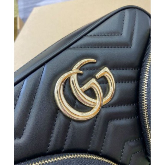 Borsa a tracolla Gucci GG Marmont piccola 798715 Nero Replica qualità specchio Replica Perfette Borsa a tracolla Gucci GG Marmont piccola 798715 Nero imitazioni
