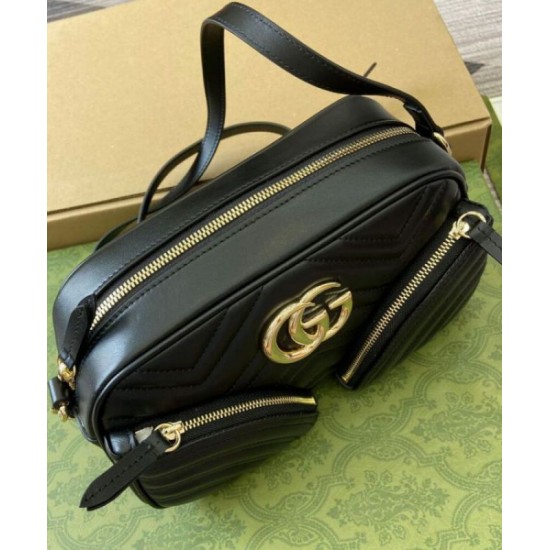 Borsa a tracolla Gucci GG Marmont piccola 798715 Nero Replica qualità specchio Replica Perfette Borsa a tracolla Gucci GG Marmont piccola 798715 Nero imitazioni