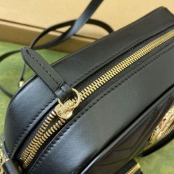 Borsa a tracolla Gucci GG Marmont piccola 798715 Nero Replica qualità specchio Replica Perfette Borsa a tracolla Gucci GG Marmont piccola 798715 Nero imitazioni