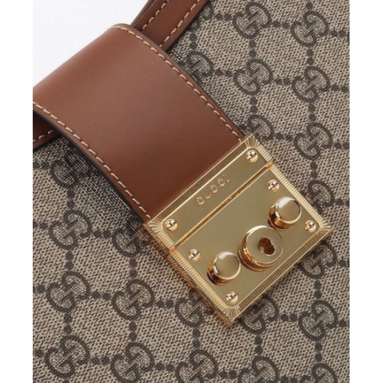 Replica Perfette Borsa a tracolla Gucci Padlock GG media 795113 Caffè imitazioni