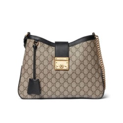Borse Replica a tracolla Gucci Padlock GG media 795113 Nero