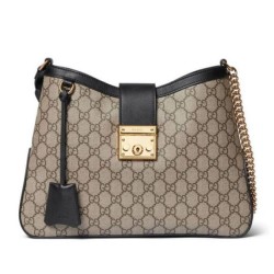 Replica Perfette Borse  a tracolla Gucci Padlock GG media 795113 Nero imitazioni