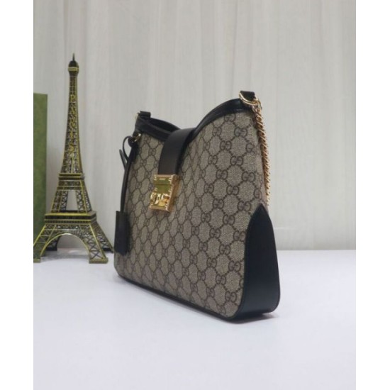 Borse Replica a tracolla Gucci Padlock GG media 795113 Nero qualità specchio Replica Perfette Borse a tracolla Gucci Padlock GG media 795113 Nero imitazioni
