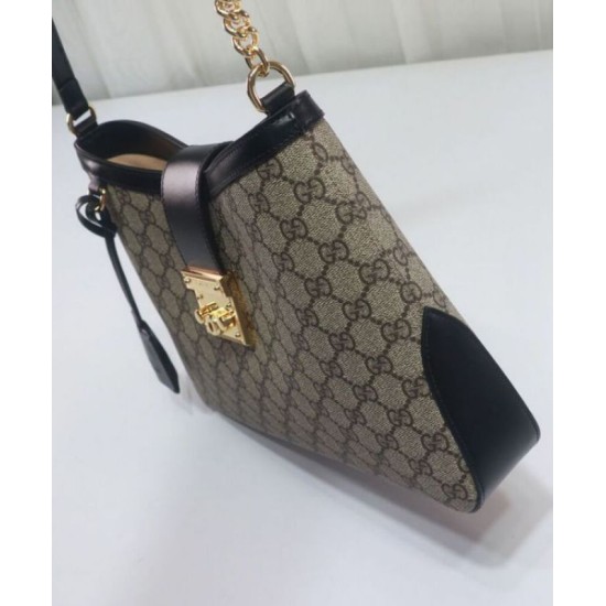 Borse Replica a tracolla Gucci Padlock GG media 795113 Nero qualità specchio Replica Perfette Borse a tracolla Gucci Padlock GG media 795113 Nero imitazioni
