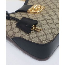 Borse Replica a tracolla Gucci Padlock GG media 795113 Nero