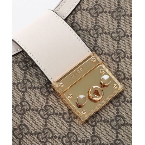 Replica Perfette Imitazioni borse griffate a tracolla Gucci Padlock GG media 795113 Crema imitazioni