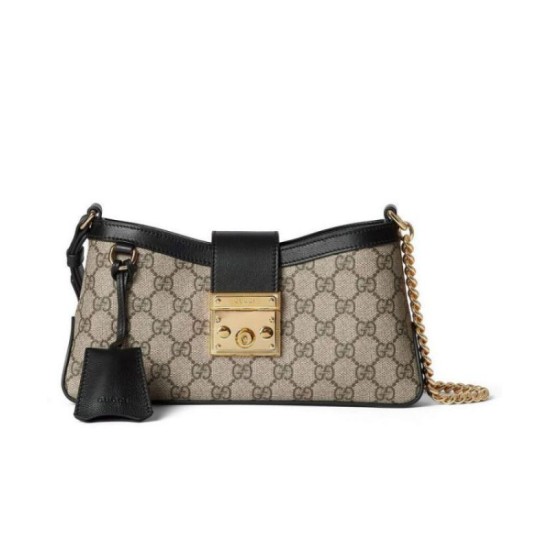 Replica Perfette Borsa a tracolla piccola Gucci Lucchetto 811705 Nera imitazioni