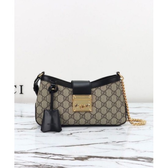 Replica Perfette Borsa a tracolla piccola Gucci Lucchetto 811705 Nera imitazioni