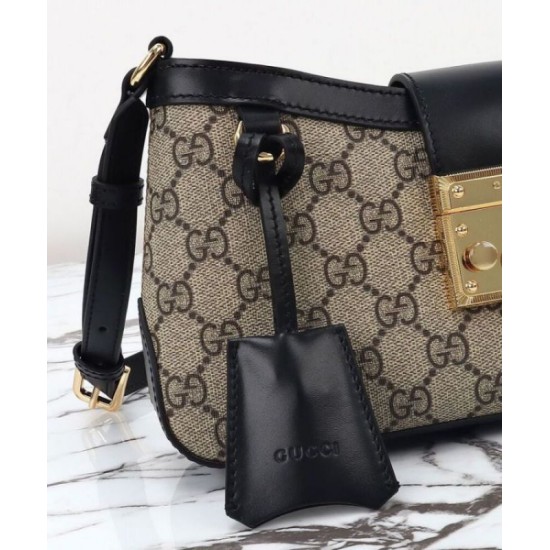 Replica Perfette Borsa a tracolla piccola Gucci Lucchetto 811705 Nera imitazioni