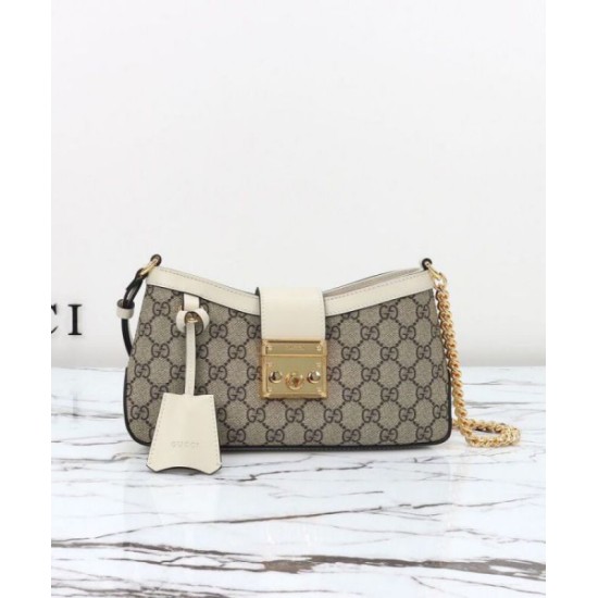 Replica Perfette Borsa a tracolla piccola Gucci Lucchetto 811705 Crema imitazioni