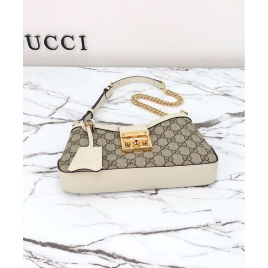 Replica Perfette Borsa a tracolla piccola Gucci Lucchetto 811705 Crema imitazioni
