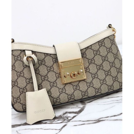 Replica Perfette Borsa a tracolla piccola Gucci Lucchetto 811705 Crema imitazioni