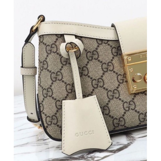 Replica Perfette Borsa a tracolla piccola Gucci Lucchetto 811705 Crema imitazioni