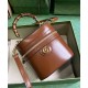 Replica Perfette Gucci Mini Qualità superiore replica a tracolla in bambù 760200 Caffè imitazioni