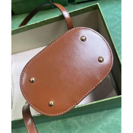 Replica Perfette Gucci Mini Qualità superiore replica a tracolla in bambù 760200 Caffè imitazioni