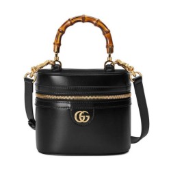 Gucci Mini Borsa a tracolla in bambù 760200 Nero